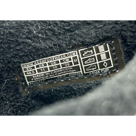 Keen Men's Black Howser III Sliden Warm Winter Slip-On Slippers Shoes Sz 11 3031 - Picture 6 of 16